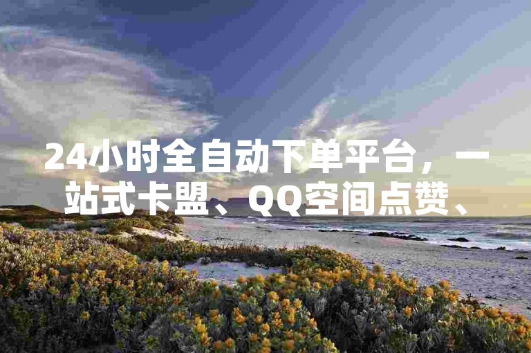 24小时全自动下单平台，一站式卡盟、QQ空间点赞、KS自助服务商城