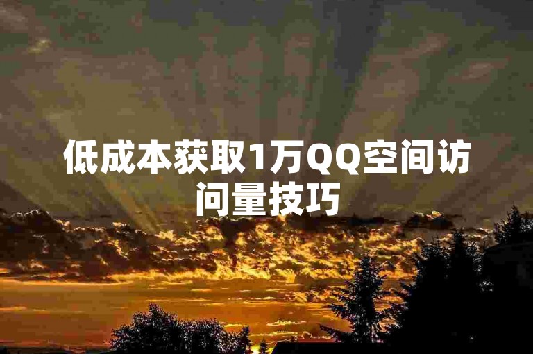 低成本获取1万QQ空间访问量技巧