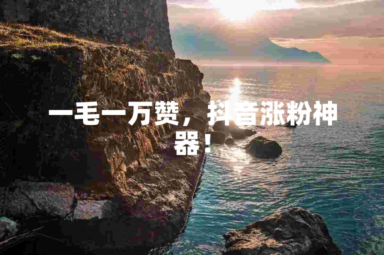 一毛一万赞，抖音涨粉神器！
