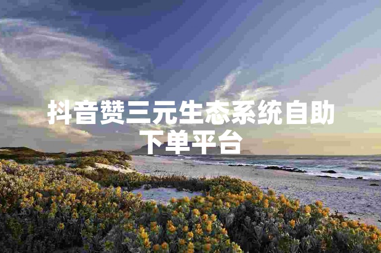 抖音赞三元生态系统自助下单平台