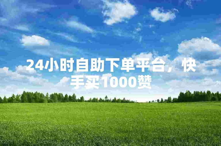 24小时自助下单平台，快手买1000赞