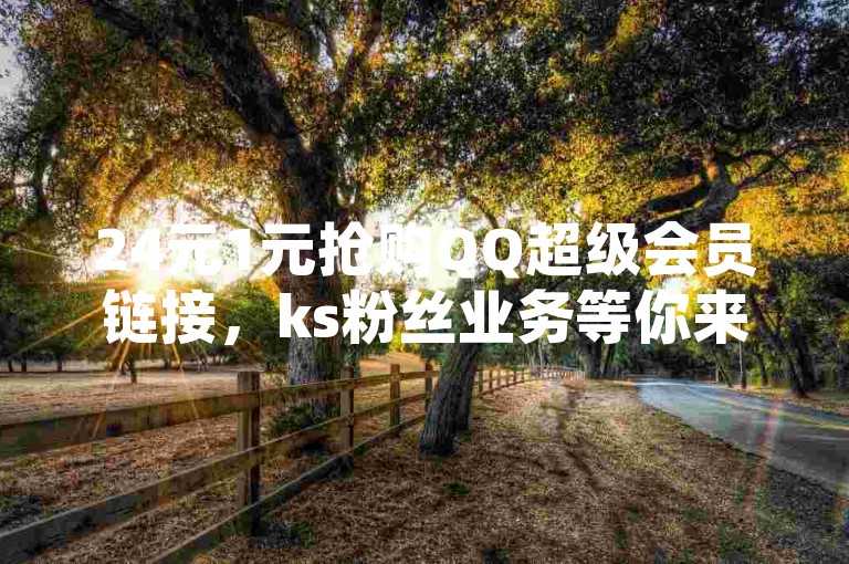 24元1元抢购QQ超级会员链接，ks粉丝业务等你来体验！