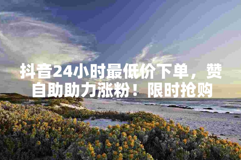 抖音24小时最低价下单，赞自助助力涨粉！限时抢购！