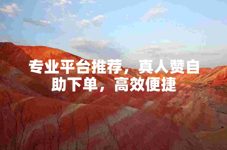专业平台推荐，真人赞自助下单，高效便捷
