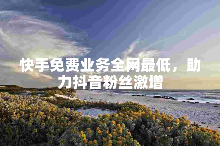 快手免费业务全网最低，助力抖音粉丝激增
