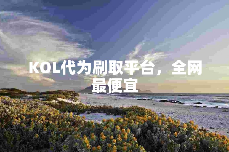 KOL代为刷取平台，全网最便宜