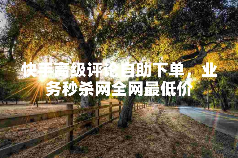 快手高级评论自助下单，业务秒杀网全网最低价