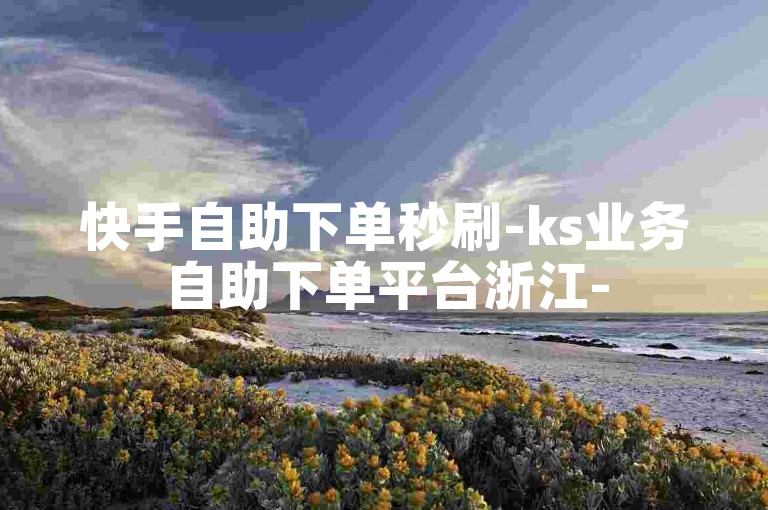 快手自助下单秒刷-ks业务自助下单平台浙江-