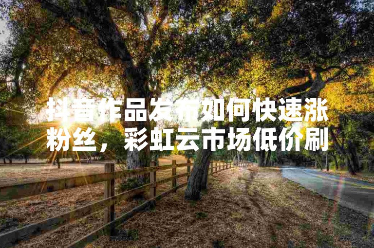 抖音作品发布如何快速涨粉丝，彩虹云市场低价刷访客量