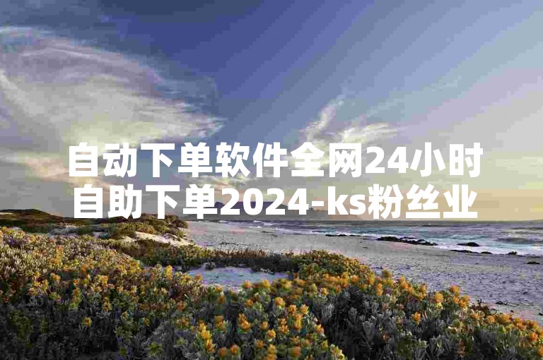 自动下单软件全网24小时自助下单2024-ks粉丝业务24小时在线服务