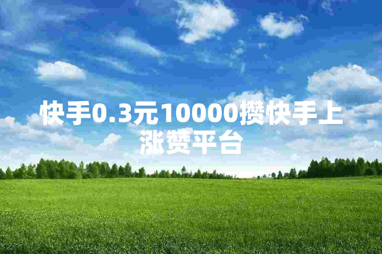 快手0.3元10000攒快手上涨赞平台
