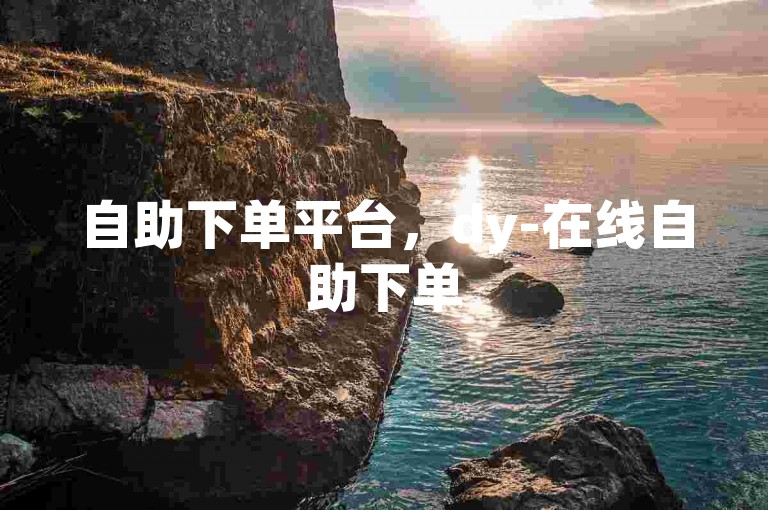 自助下单平台，dy-在线自助下单