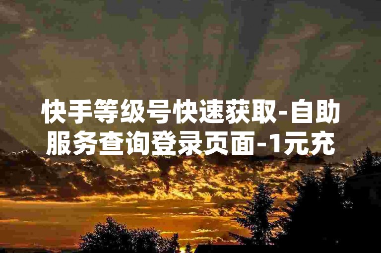 快手等级号快速获取-自助服务查询登录页面-1元充20快币平台-卡盟低价充q币