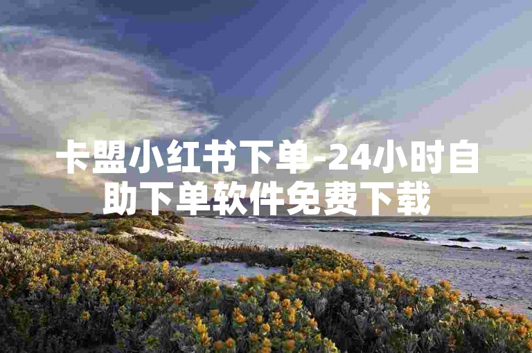 卡盟小红书下单-24小时自助下单软件免费下载