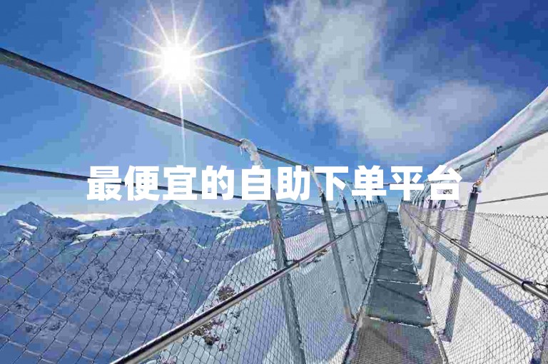 最便宜的自助下单平台
