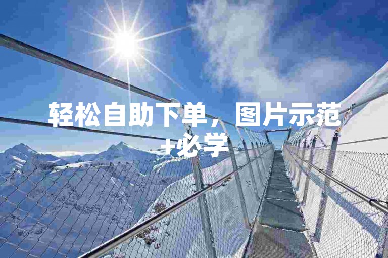 轻松自助下单，图片示范+必学