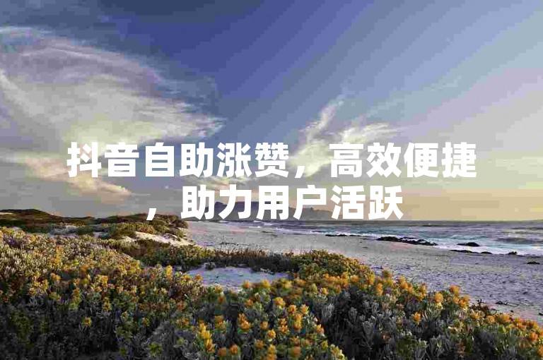抖音自助涨赞，高效便捷，助力用户活跃