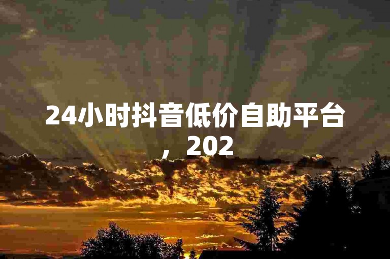 24小时抖音低价自助平台，2025必学必选！