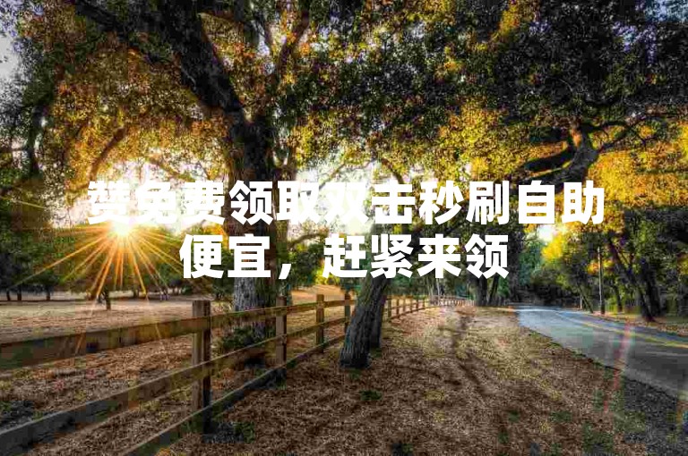 赞免费领取双击秒刷自助便宜，赶紧来领