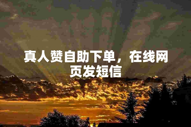 真人赞自助下单，在线网页发短信