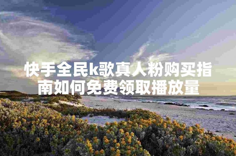 快手全民k歌真人粉购买指南如何免费领取播放量
