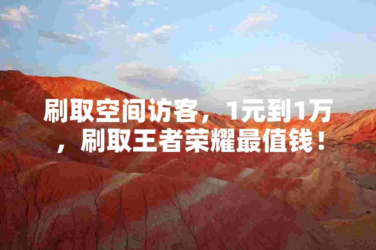 刷取空间访客，1元到1万，刷取王者荣耀最值钱！