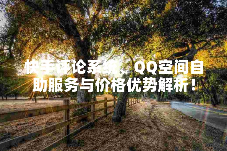 快手评论系统、QQ空间自助服务与价格优势解析！
