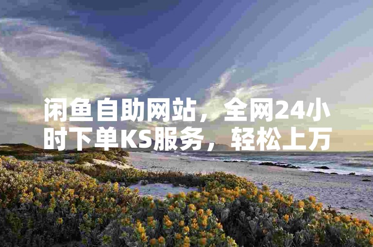 闲鱼自助网站，全网24小时下单KS服务，轻松上万！
