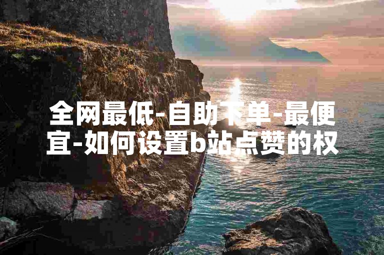 全网最低-自助下单-最便宜-如何设置b站点赞的权限