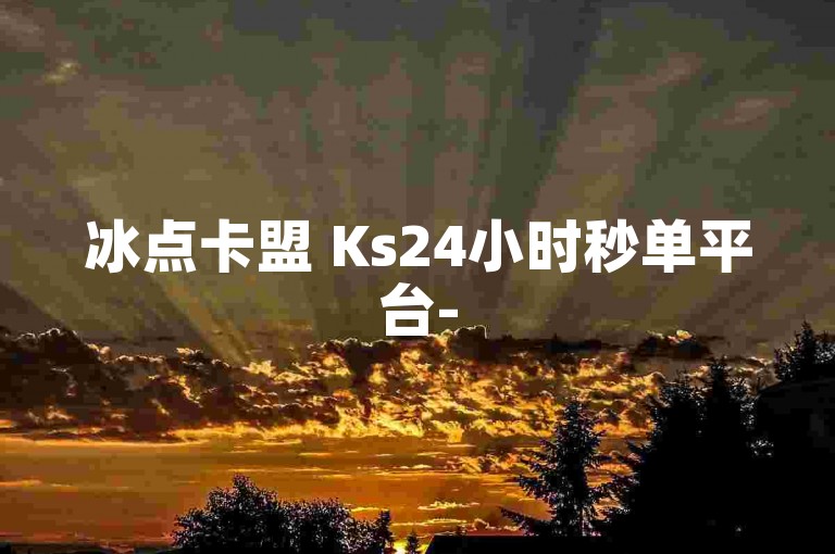 冰点卡盟 Ks24小时秒单平台-