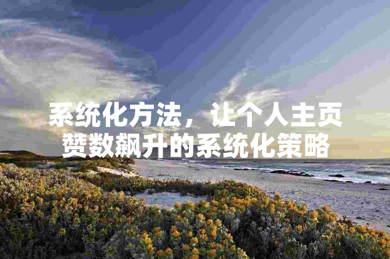 系统化方法，让个人主页赞数飙升的系统化策略