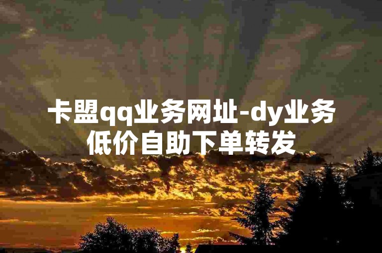 卡盟qq业务网址-dy业务低价自助下单转发