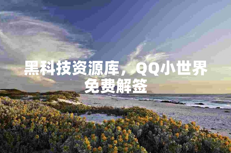 黑科技资源库，QQ小世界免费解签
