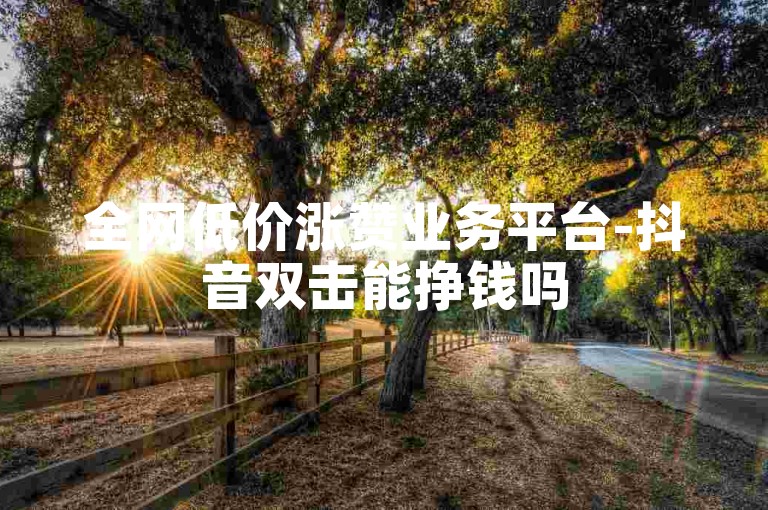 全网低价涨赞业务平台-抖音双击能挣钱吗