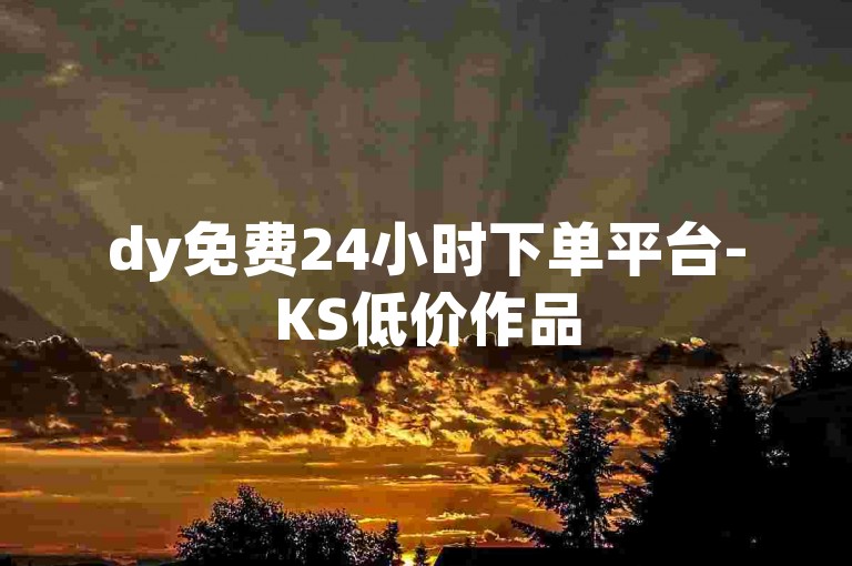 dy免费24小时下单平台-KS低价作品