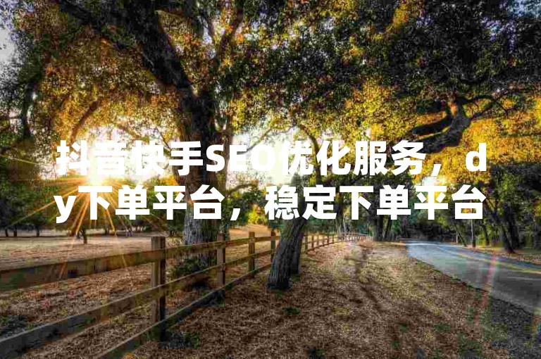 抖音快手SEO优化服务，dy下单平台，稳定下单平台，超低价免费服务，快手SEO应用指南