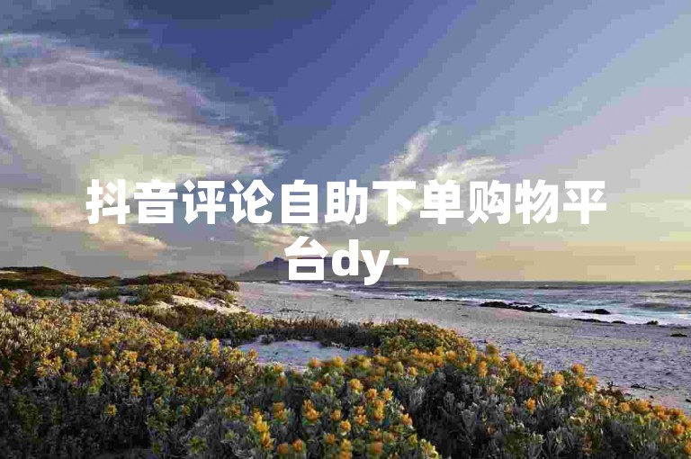 抖音评论自助下单购物平台dy-