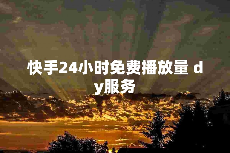 快手24小时免费播放量 dy服务