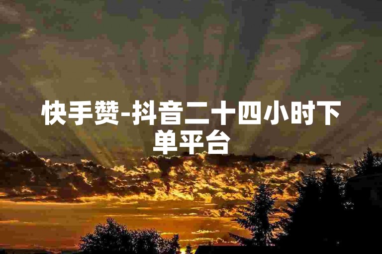 快手赞-抖音二十四小时下单平台