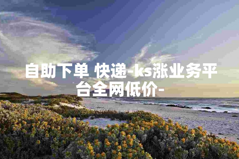 自助下单 快递-ks涨业务平台全网低价-