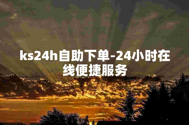 ks24h自助下单-24小时在线便捷服务