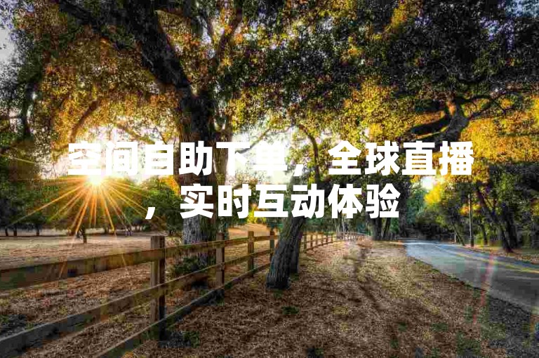 空间自助下单，全球直播，实时互动体验
