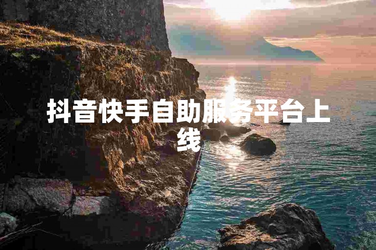 抖音快手自助服务平台上线