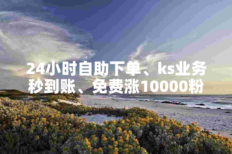 24小时自助下单、ks业务秒到账、免费涨10000粉丝的平台