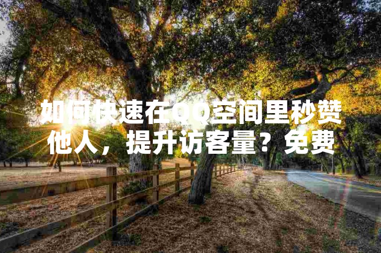 如何快速在QQ空间里秒赞他人，提升访客量？免费方法全解析！