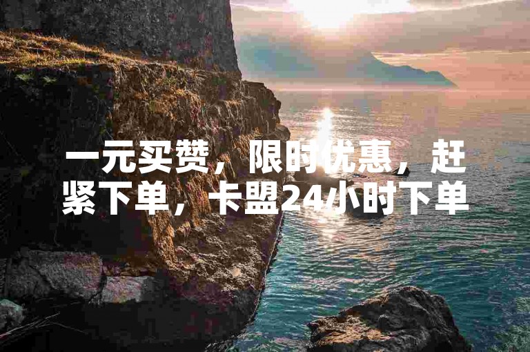 一元买赞，限时优惠，赶紧下单，卡盟24小时下单平台