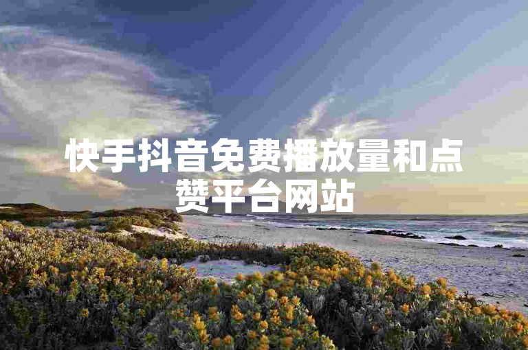 快手抖音免费播放量和点赞平台网站