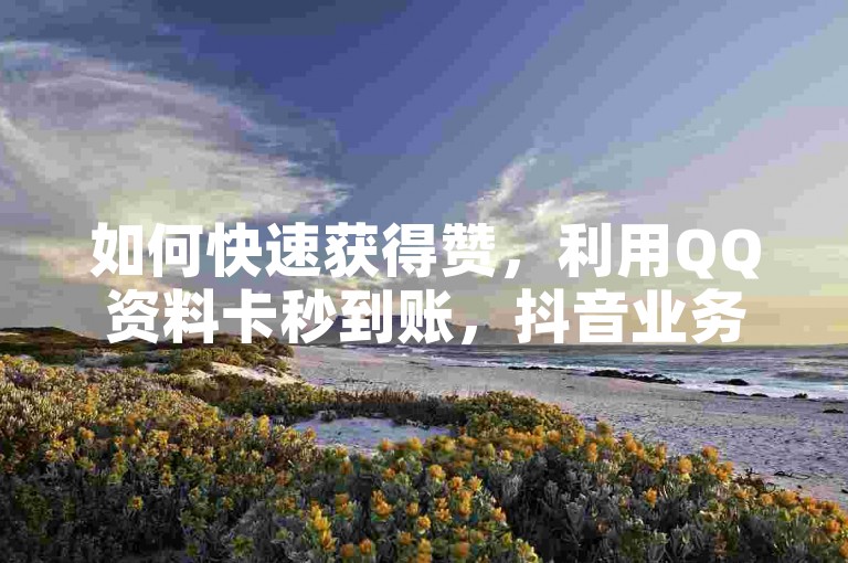 如何快速获得赞，利用QQ资料卡秒到账，抖音业务在线下单，赞赚1块。