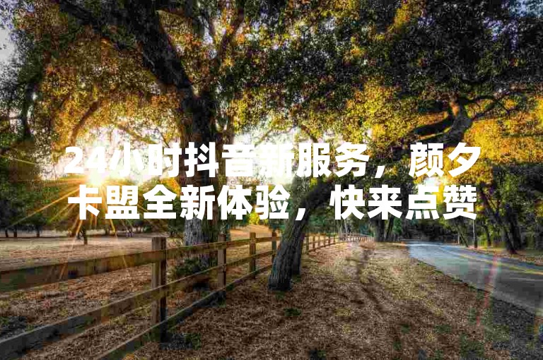 24小时抖音新服务，颜夕卡盟全新体验，快来点赞吧！