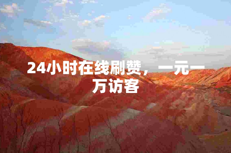 24小时在线刷赞，一元一万访客